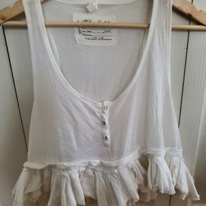 AllSaints Spitalfield Crop Top With Ruffles